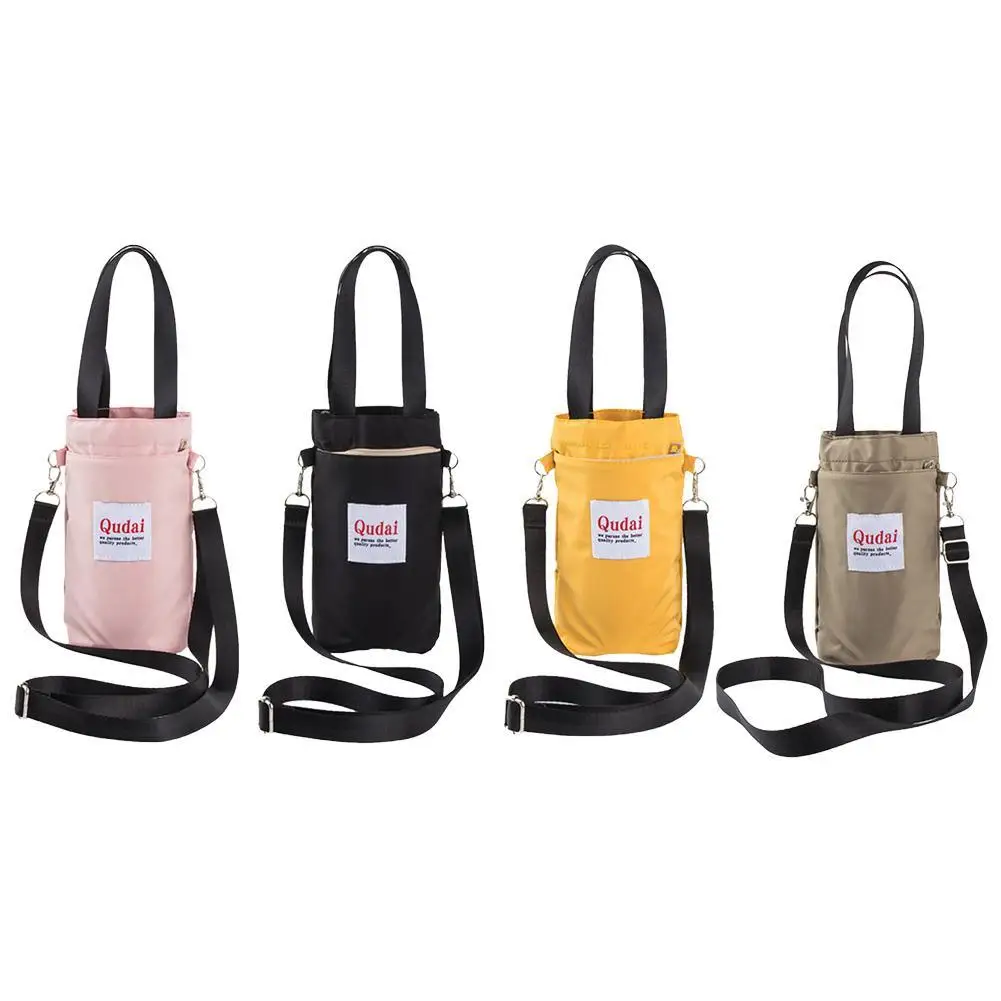 Large Size Qudai Bottle Bags Crossbody Hand-Held Water Cup Buggy Bag Water Bottle Carrier Bag with Adjustable Shoulder Strap