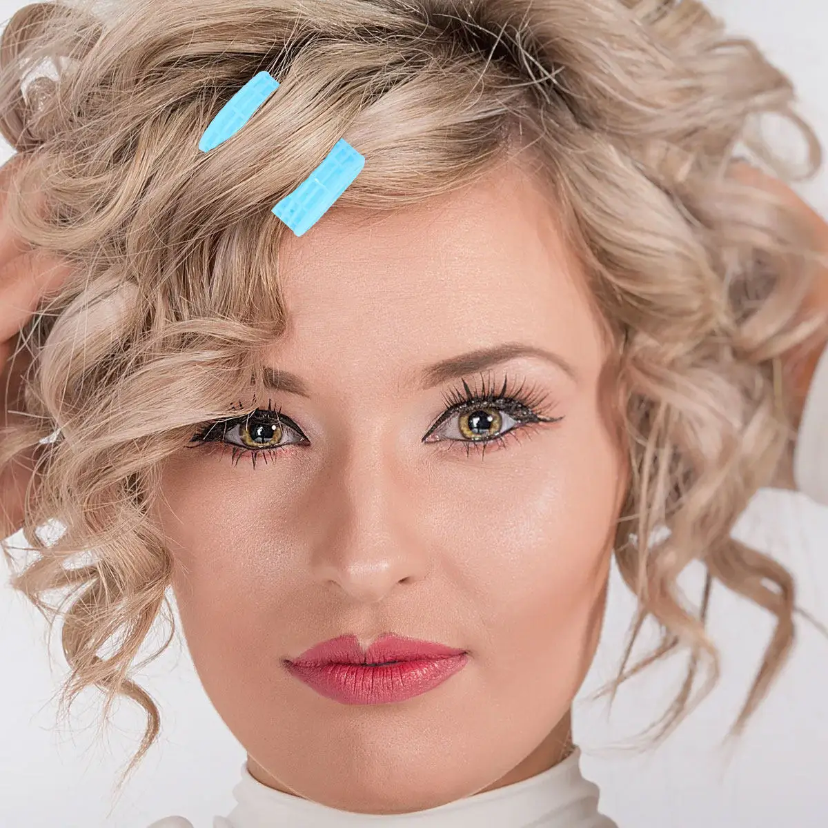 

1Set Plastic Hair Rollers Color Mixed Lightweight Sturdy Curlers for Hair Salon Styling DIY Curls for Women
