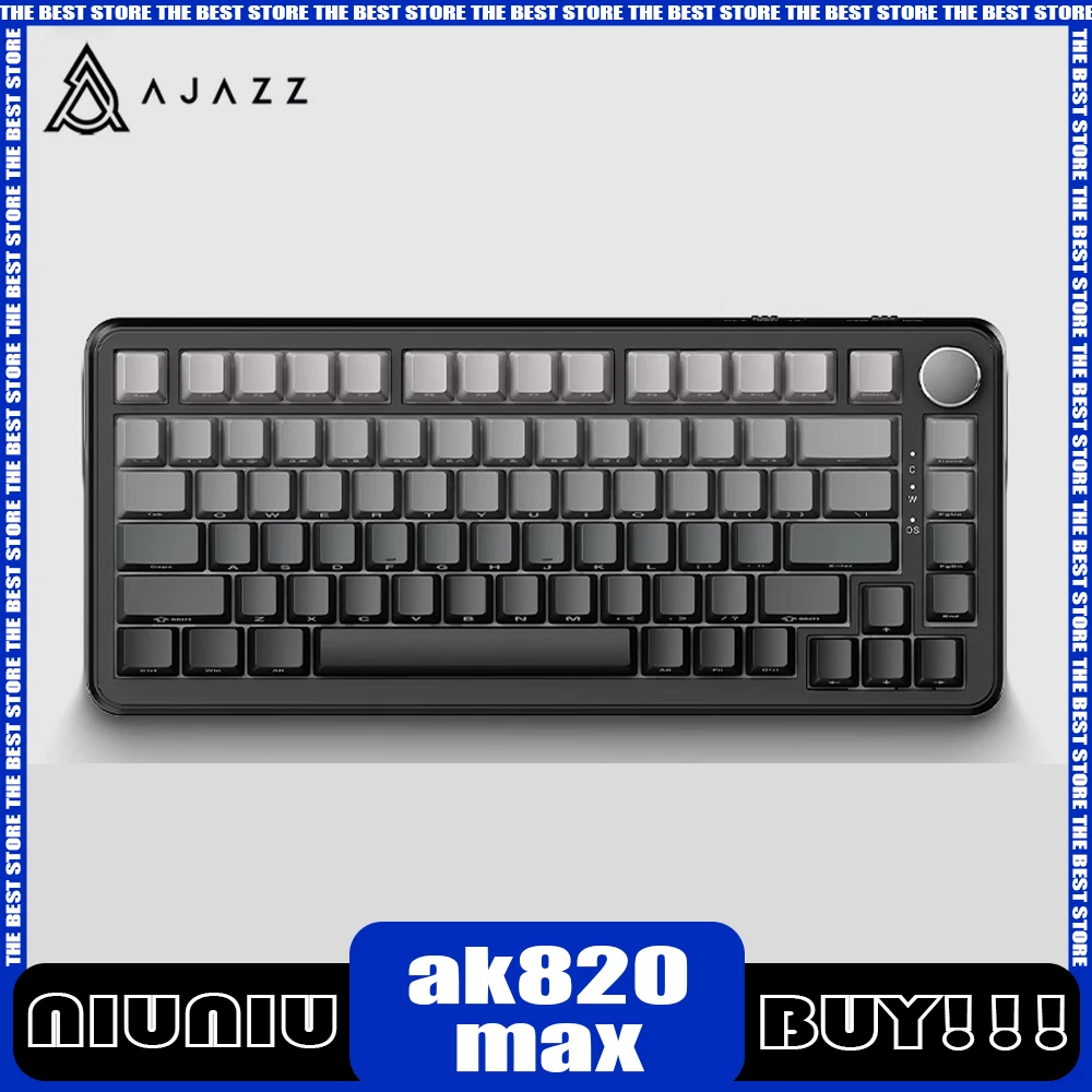 Ajazz Ak820 Max Magnetic Switch Mechanical Keyboard Tri Mode Wired With Screen Rgb Gaming Keyboard Hot Swap Low Delay Pc Gamer