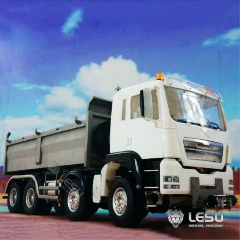

In Stock LESU 1/14 8*8 Metal Chassis RC Hydraulic Dump Truck Remote Control TGS Tipper Dumper Light Sound ESC Model Toy TH17916