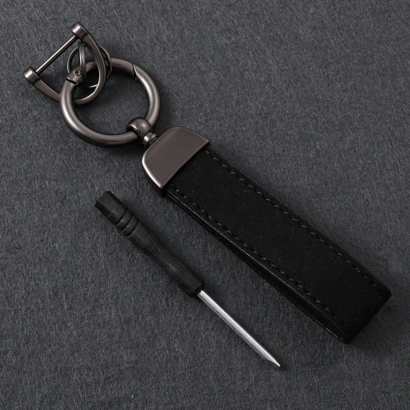 Leather Car Keychain Key Chain Rings Metal Leather For Mazda 2 3 5 6 CX5 CX9 CX7 CX4 CX3 CX30 MX5 MX3 BK Accessories Car Styling