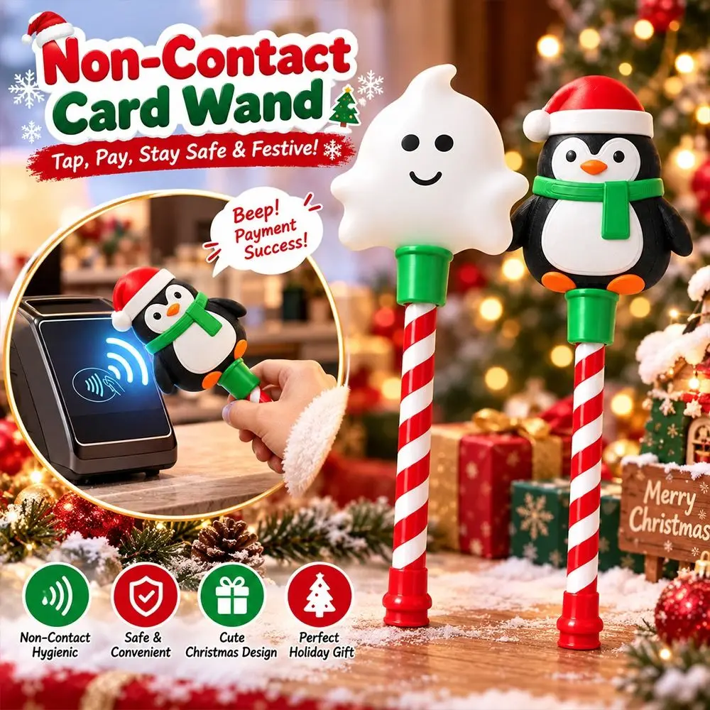 Comfortable Grip Christmas Payment Magic Wand Lightweight Hidden Card Slot Card Swipe Magic Wand Compact Contactless Card Wand
