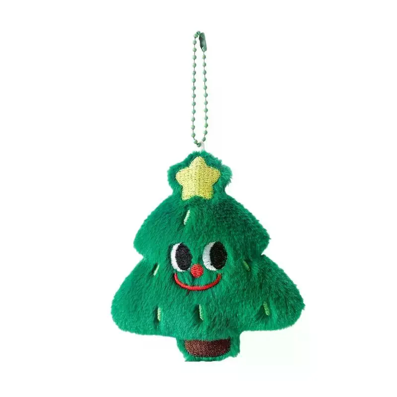 Lindo llavero de felpa de Navidad de dibujos animados Kawaii muñeco de nieve árbol de Navidad muñeca juguetes encanto mochila bolso colgante accesorios regalos