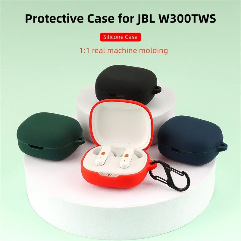 For JBL W300TWS Bluetooth Headphone Silicon Case Wave 300  Headset Soft Protective Cover Charging Drop Proof Dustproo Washable