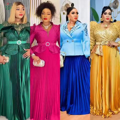 Evening dresses luxury 2025 Woman Performance dress Wedding Dress Elegant party dresses Plus Size Luxury Christmas Pleated Dress