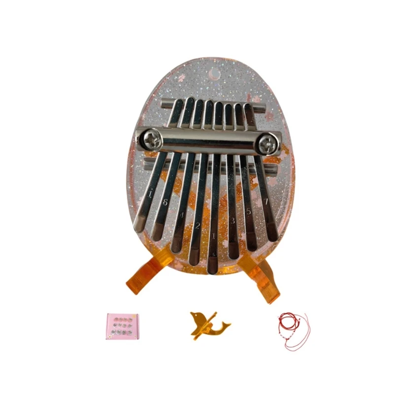 Artillux Thumb Piano Brand New and High Quality 8 Keys Acrylic Kalimba with Lanyard for Kids Musical Instrument Gift view 5