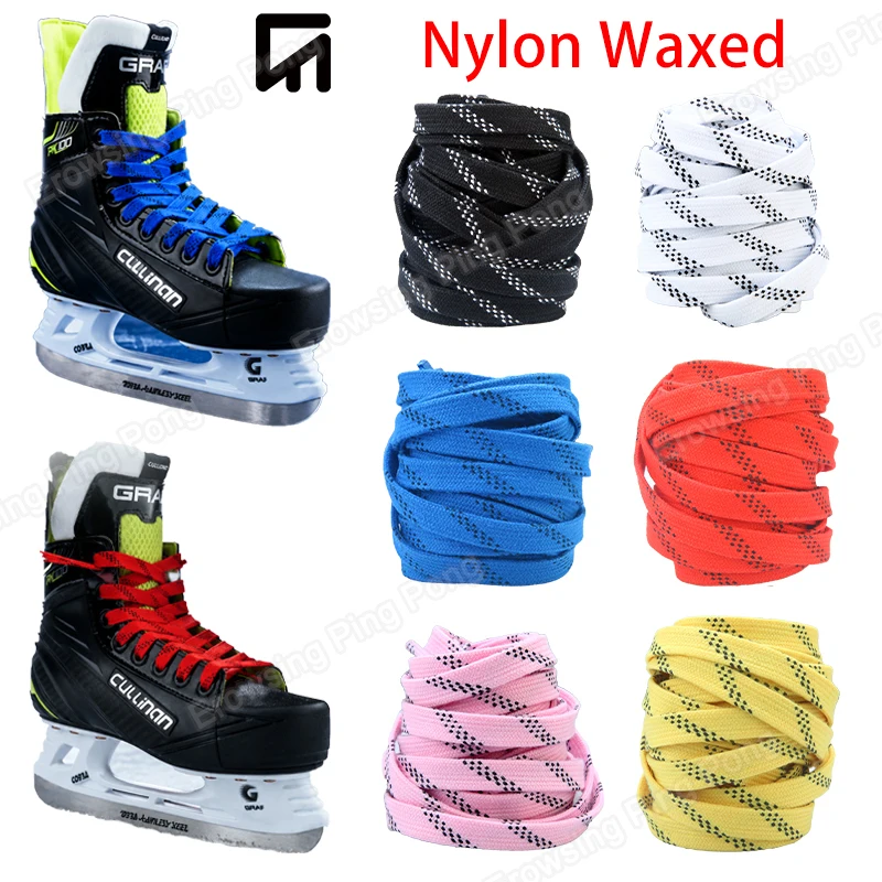 

182cm/213cm/243cm/274cm/304cm Waxed Ice Hockey Skate Laces Anti Slip Resistant Shoelaces for Adult Youth Kids Ice Hockey Boots
