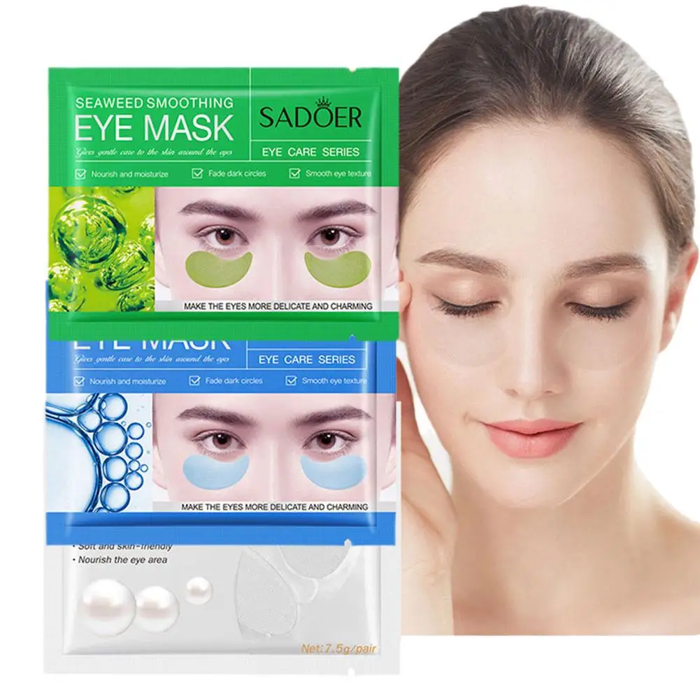 1pair Caviar Eye Mask Moisturizing Crystal Collagen Anti-Wrinkle Care Aging Anti Eye Skin Mask W4S1