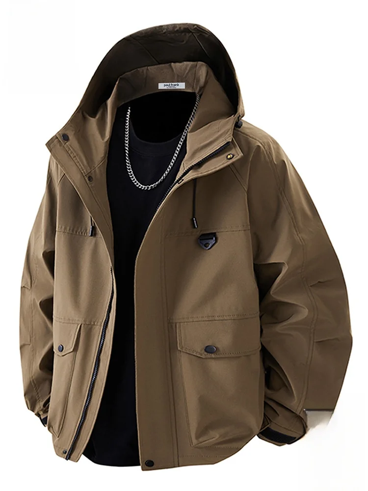 

PaulFrank Leisure Hooded Jaet Men's Autumn Loose American Sle Monkey Mouth Large Casual Outerwear Polyester Nylon Cosi...