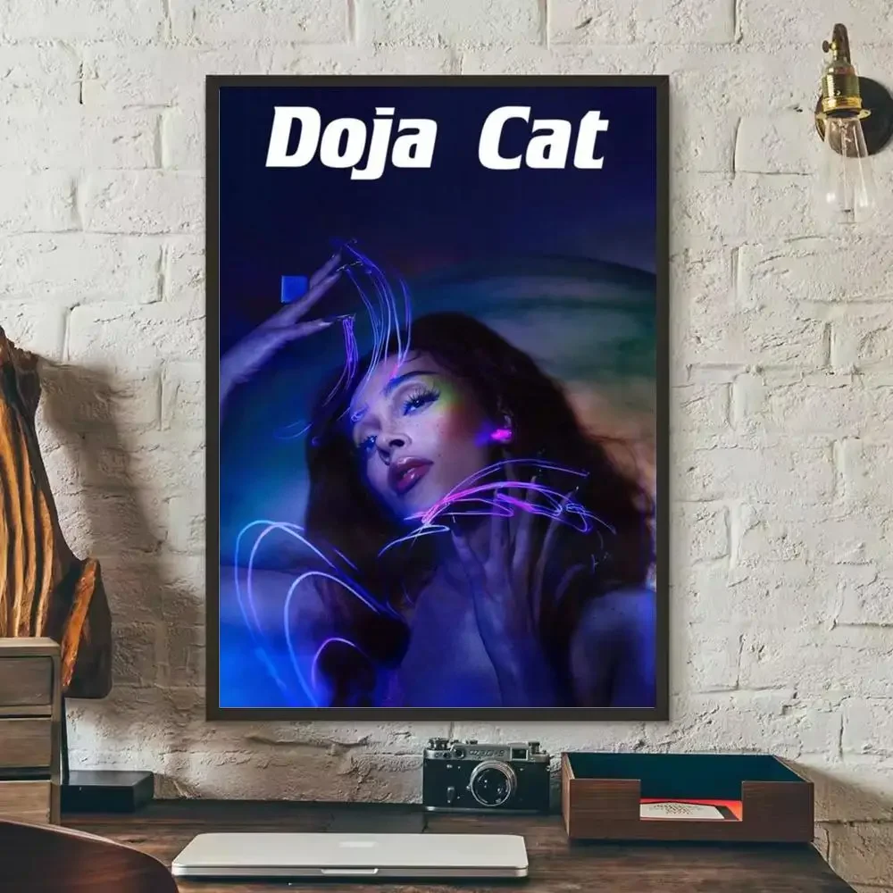 ملصقات ملصق D-Duja Cat Singer عالية الدقة مقاومة للماء لوحة فنية جدارية لغرفة النوم وغرفة المعيشة وديكور المنزل هدية تزيين