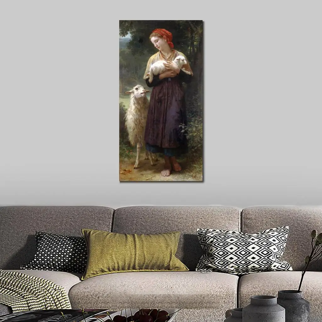 The Shepherdess by William Adolphe Bouguereau paintings For sale Home Decor Hand painted High quality