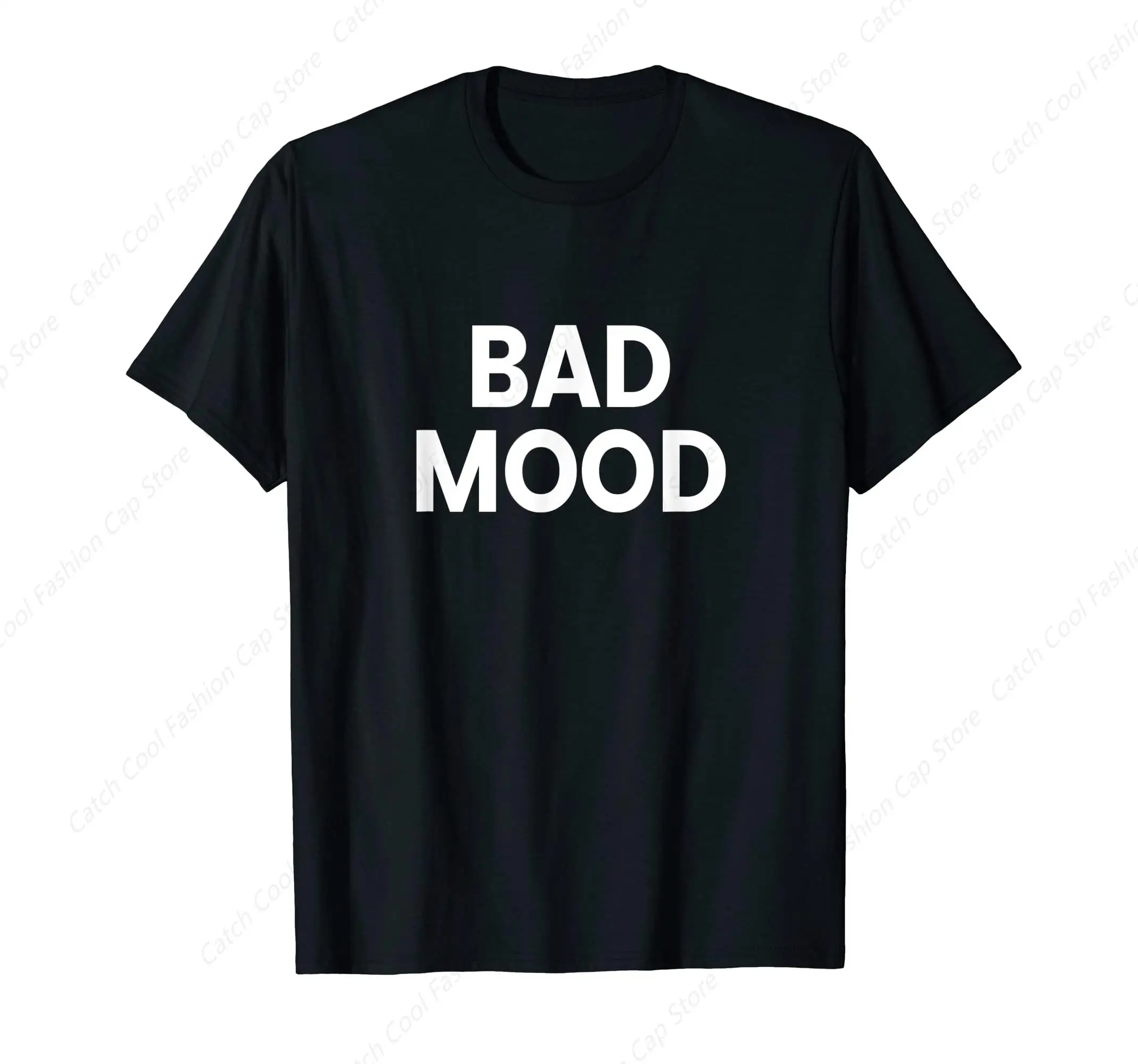 Bad Mood T-Shirt for Men Short Sleeve Cotton Daily Travel Summer Breathable Round Neck Sports Fashion New Trend Tops