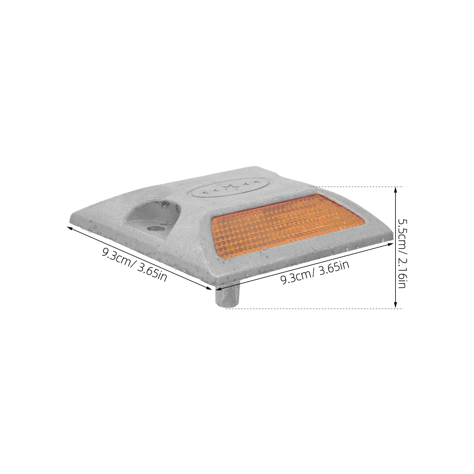 Road Marker Aluminum Stud Reflective Driveway Marker Road Emergency Reflector Roadside Reflector Traffic Warning