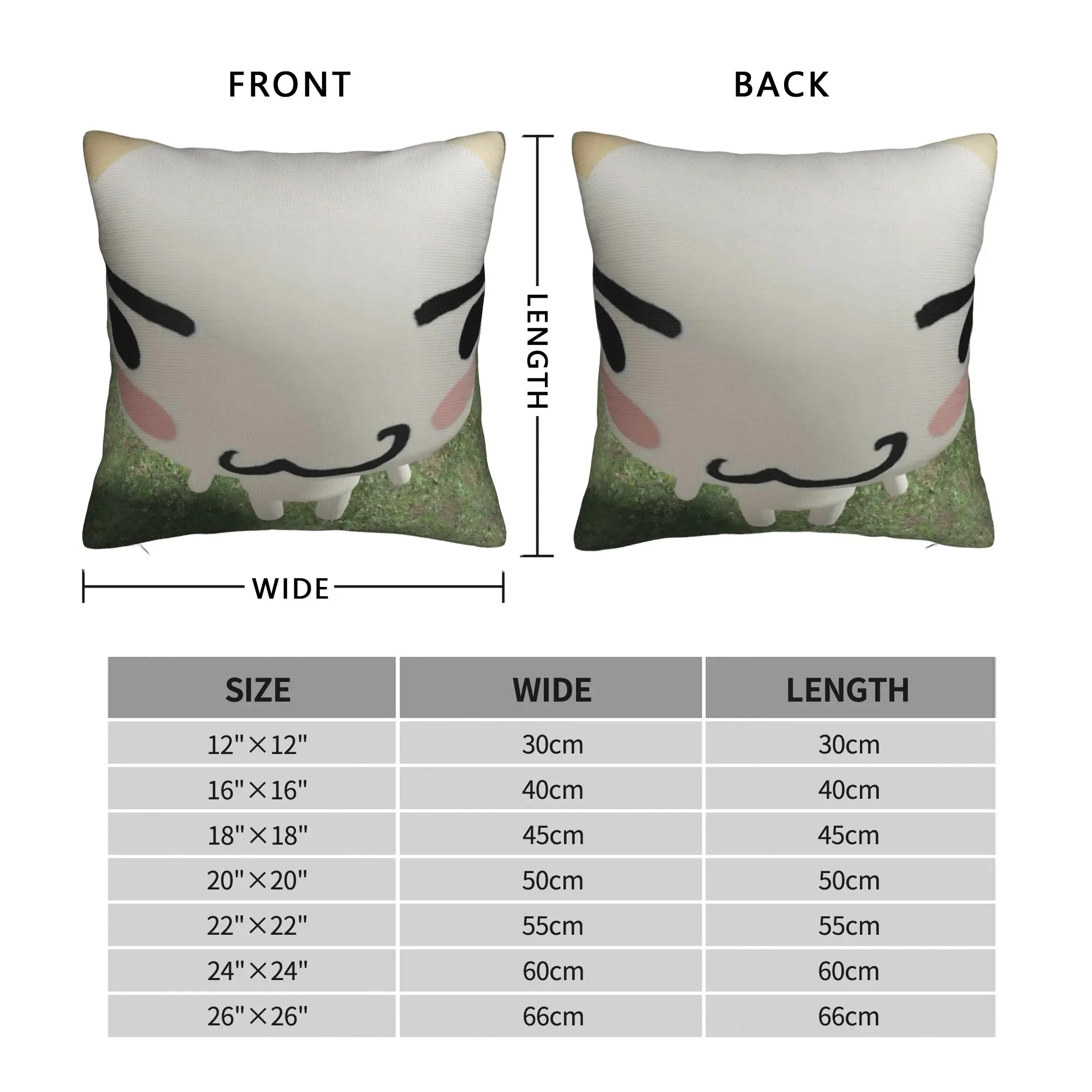 Toro Inoue Cat Square Pillow Case Kawaii Neko Cushion Cover Awesome Polyester Decorative Pillowcase for Home 40*40cm