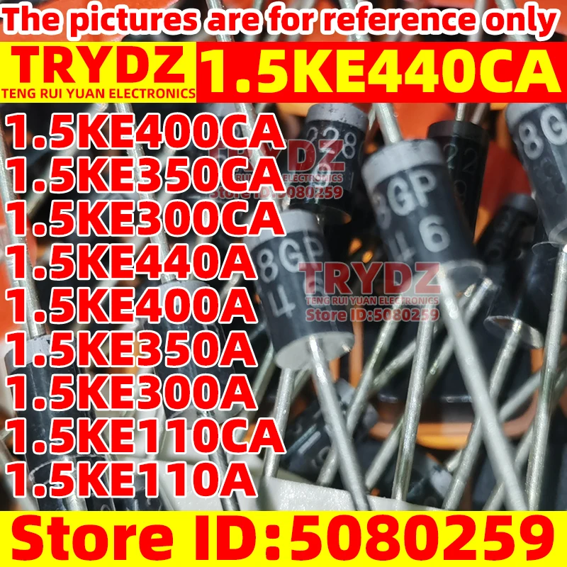 200-20pcs New 1.5KE440CA 1.5KE400CA 1.5KE350CA 1.5KE300CA 1.5KE440A 1.5KE400A 1.5KE350A 1.5KE300A 1.5KE110CA 1.5KE110A