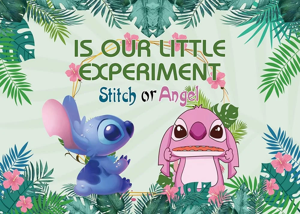 Suministros de fiesta de puntada y Ángel, Fondo de fotografía, cartel de feliz cumpleaños para niños, decoración de fondo de fiesta de cumpleaños