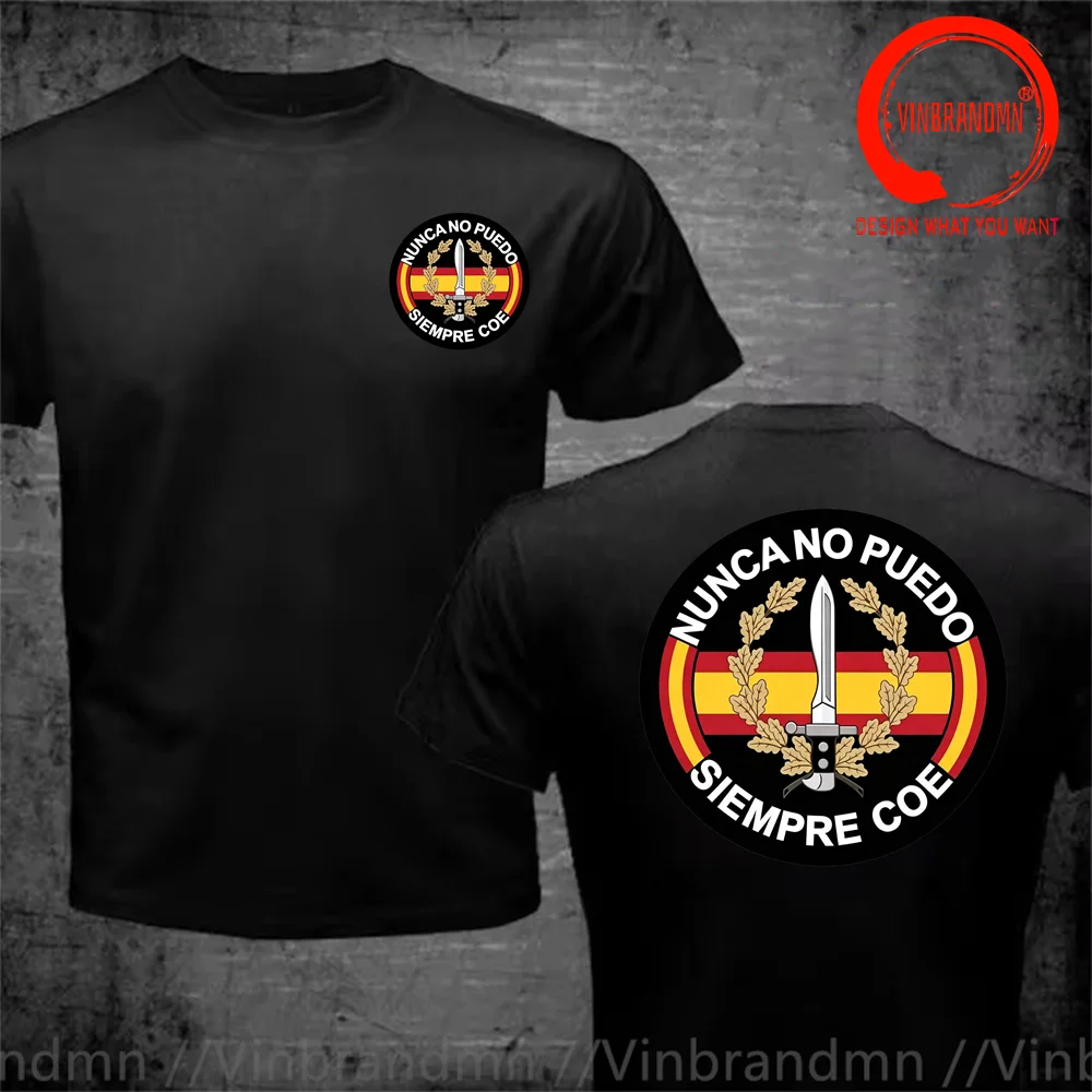 Classic Design Spain Special Forces Nunca No Puedo Siempre COE Tshirt Men Fashion Trendy Casual Clothing Stylish Cotton Tops Tee
