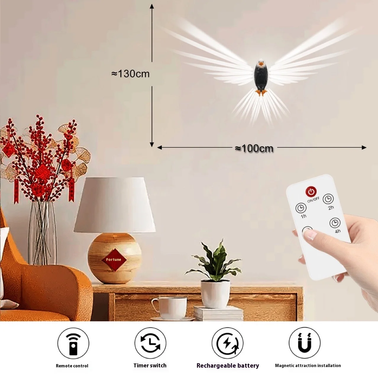 أصلع النسر ضوء الليل Led الحيوان مصباح إسقاط ديكور المنزل الجدار الخفيفة للحفلات. الديكور الدافئ لغرفة النوم