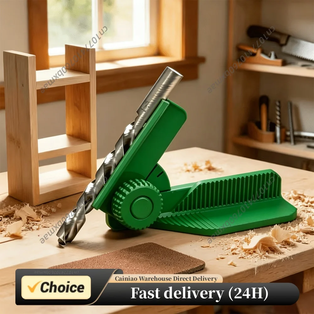 Handheld Drill Locator 0/30/45/60/90 Degree Precise Positioning 5 Angle Adjustable Drilling Guide 3D Printed for Woodworkers