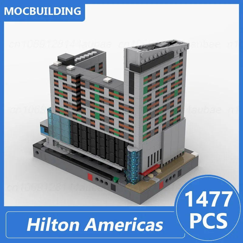 Fulbright Tower o Hilton Americas Moc bloques de construcción Diy montar ladrillos arquitectura modelo colección exhibición juguetes de Navidad regalos