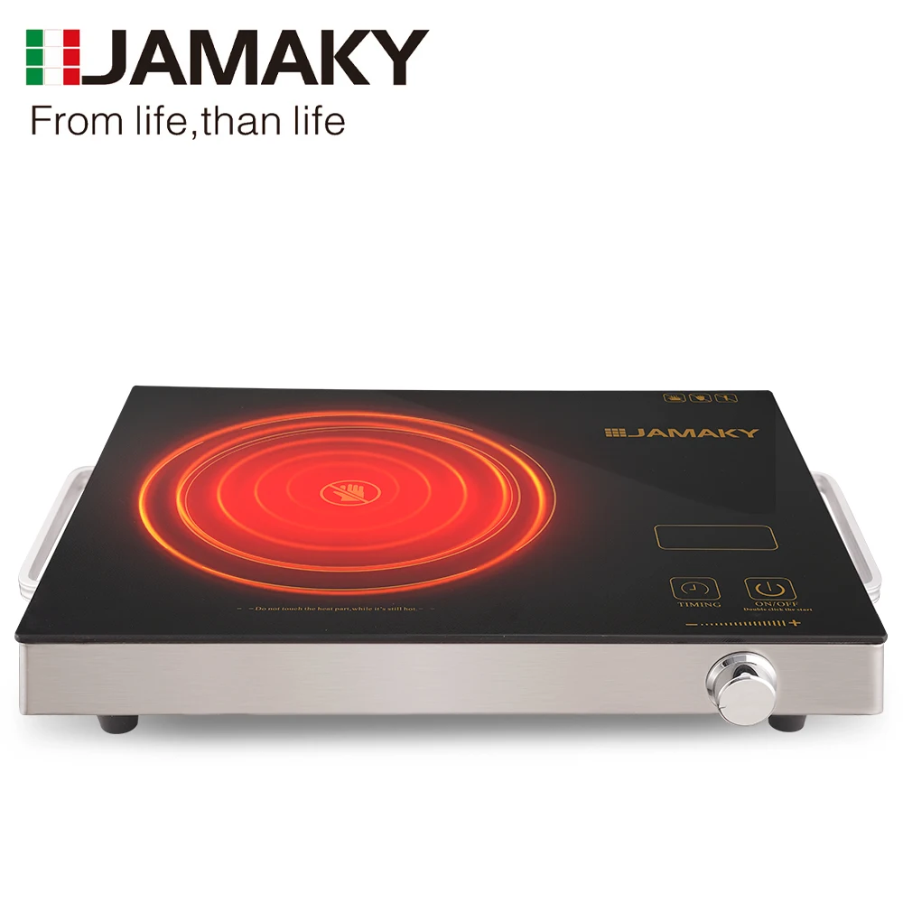 JAMAKY Hot Sale 2800W Electric Single Stove Digital Burner Touch Control Infrared Cooker and Induction Cooker