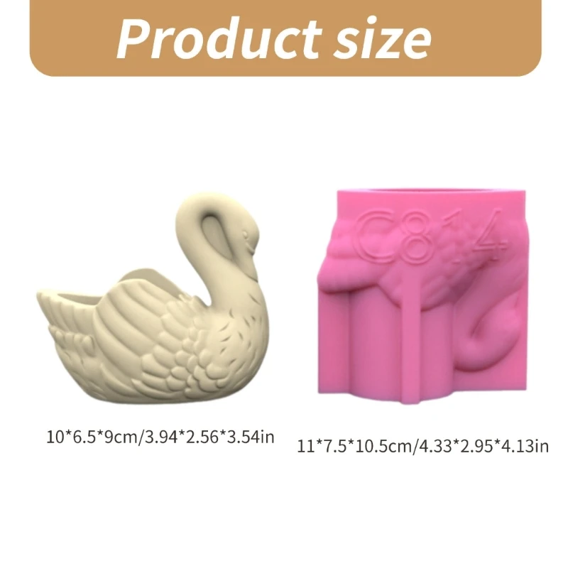 MXME Flexible Silicone Mould for Cygnus Planter Handmade Art Home Decoration