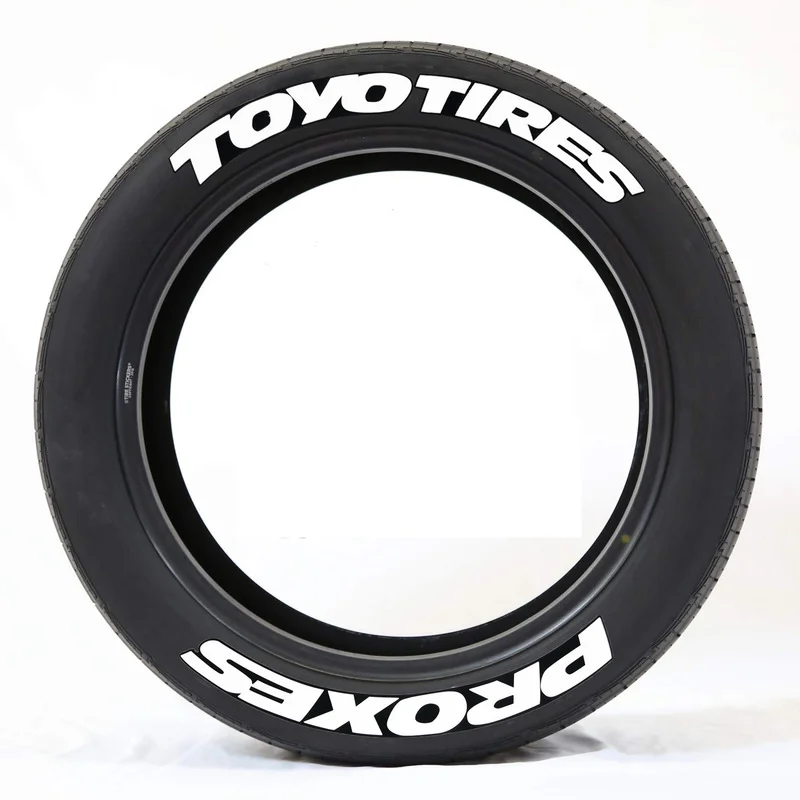 Car Tire Letter Stickers for TOYOTIRES PROXES Siamese Styling Lettering Wheel Logo Tyre Stickers Auto Decoration 4 Colors