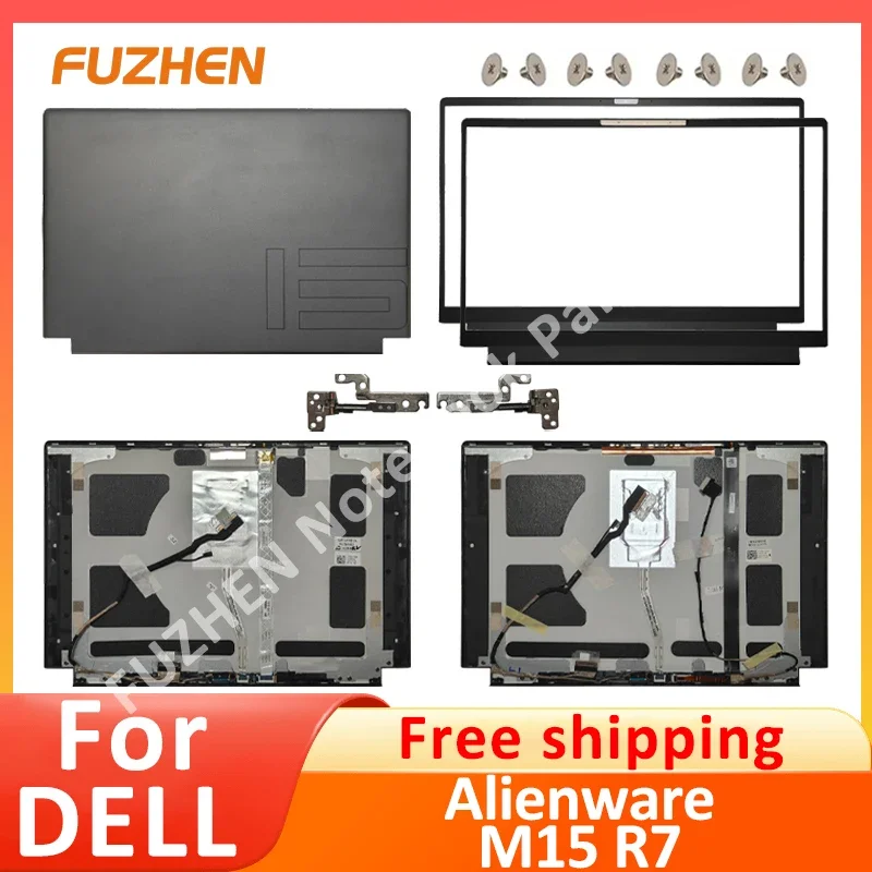 

98%New Original Replace Laptop Caes For Dell Alienware M15 R7 P109F LCD Back Cover Front Bezel 0Y0J33 0THDW7