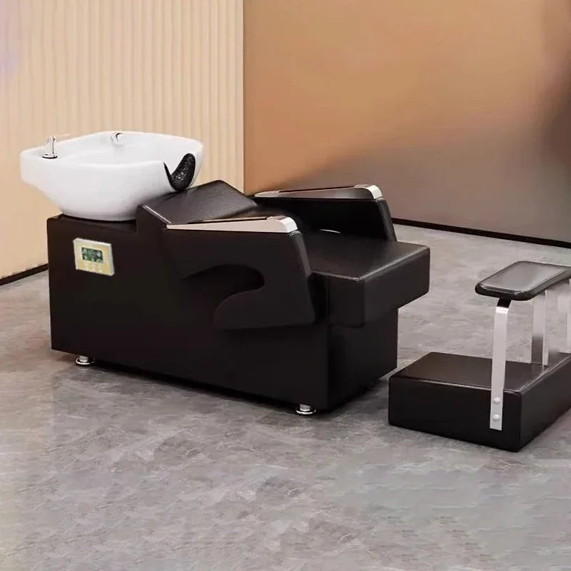 

Hair Ceramic Basin Shampoo Chair Luxury Modern Hair Washing Chair Beauty Salon Head SPA Silla De Lavado De Cabello Furniture