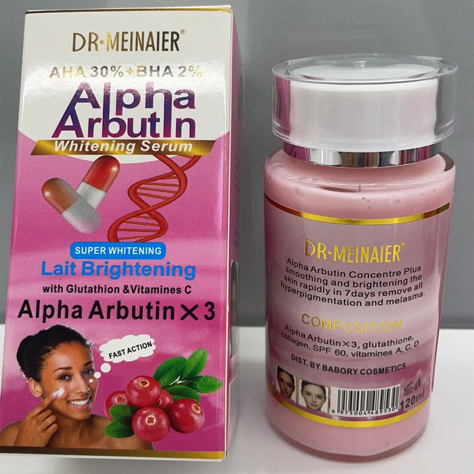 Alpha Arbutin Serum AHA 30%+ BHA 2%  Keeps Face Smooth Brightening Moisturizing Improving Dullness Dark Skin Beauty Care Cream