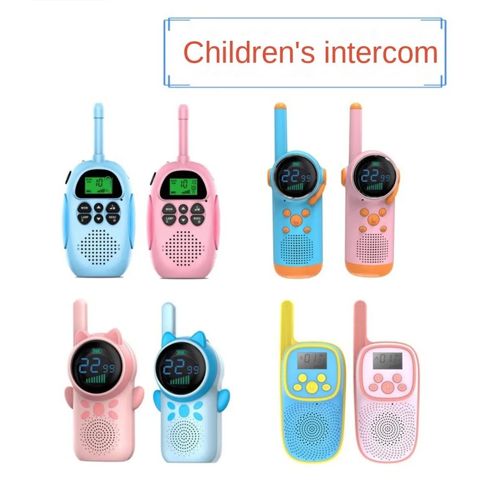 New 2 Pack Kids Walkie Talkies Flashlight LCD Screen Way Radio Toy 22 Channels Rechargeable 2 Way Radio Toy for Kids