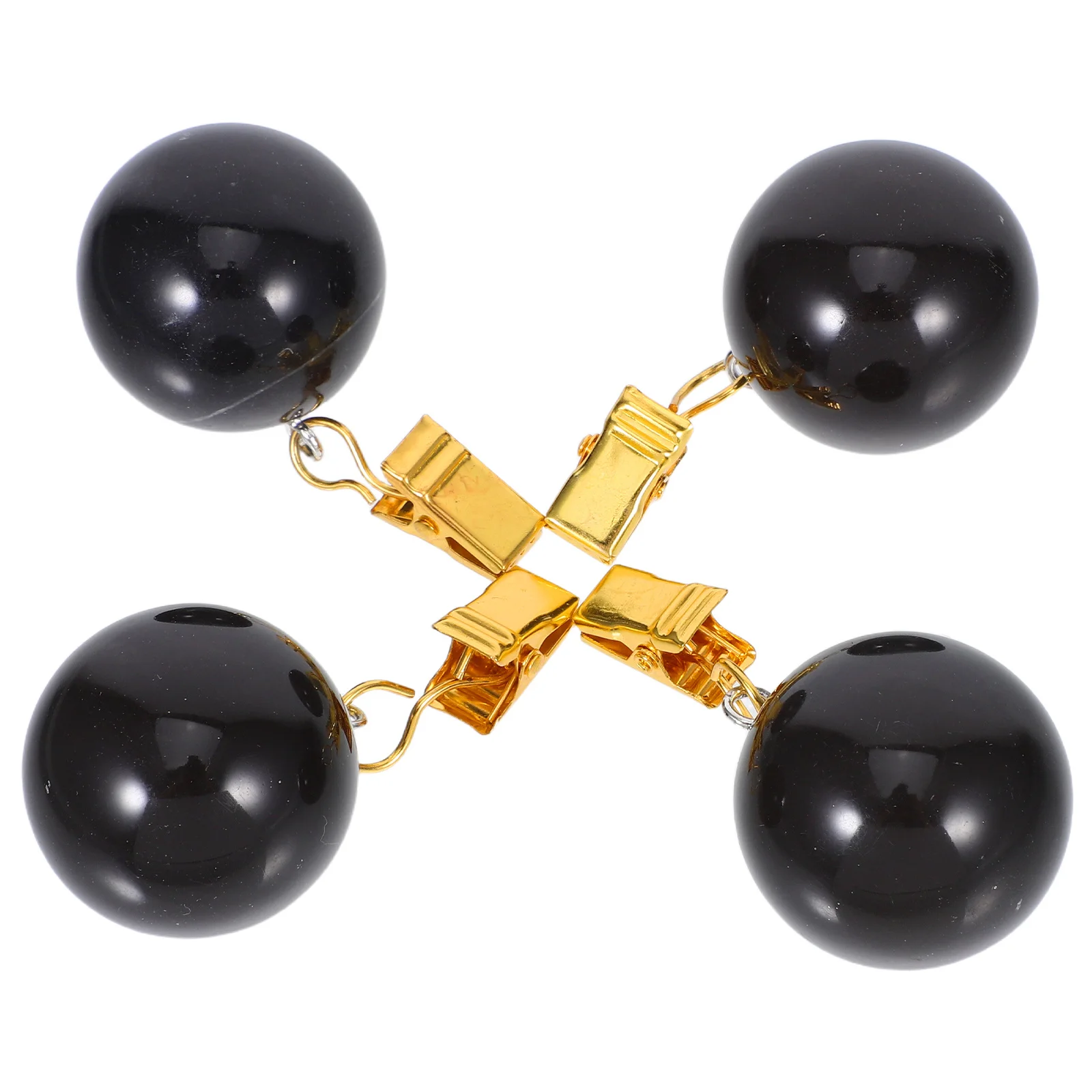 

4pcs Heavy Duty Curtain Pendants Natural Stone Metal Clips For Outdoor Tablecloth Weights Windproof Table Runner Shower Curtain