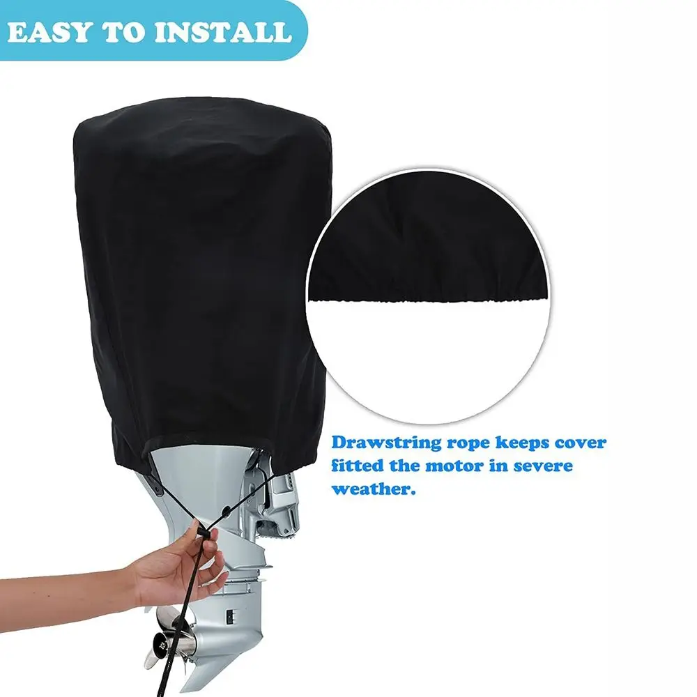 New 15-150HP Full Outboard Engine Cover Anti-scratch Sun Protection Motor Engine Boat Cover 210D Oxford Cloth Waterproof Cover
