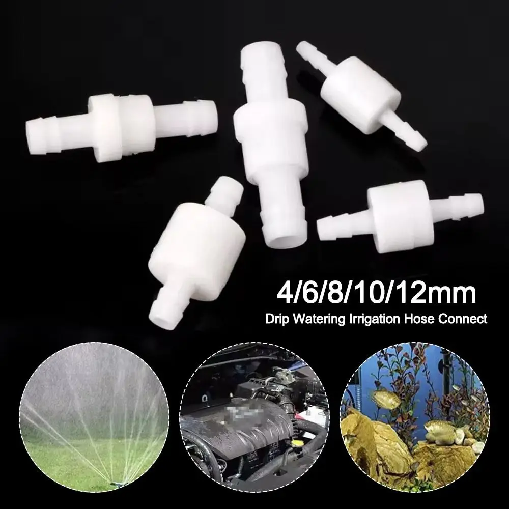 4/6/8/10/12mm One-Way Fluids Check Valve Prevent Water Backflow Plastic Aquarium Check Valve One Way Non Return Valve