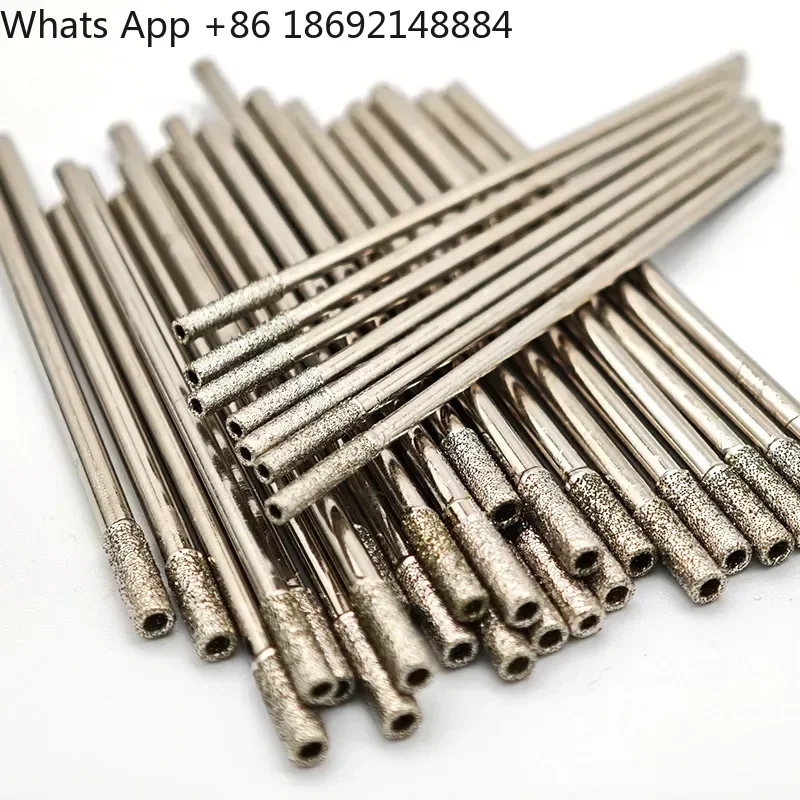 Hollow Punching Needle for Lengthened Jade Hollow Emery Drill Bit for Drilling Opening and Reaming Stone Glass Diamond