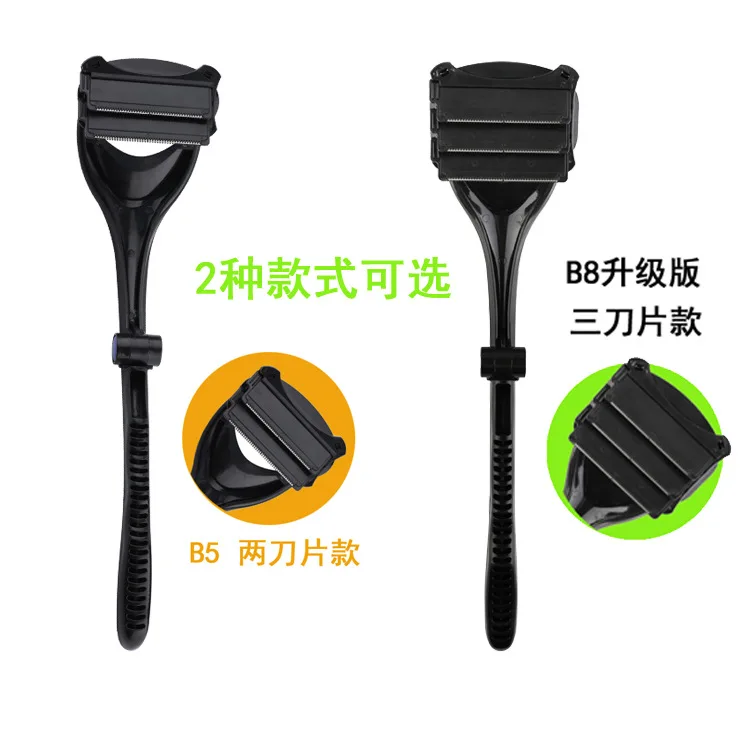الرجال الجسم انيمال غير مؤلم الظهر ماكينة حلاقة مزيل الشعر 2 في 1 الشعر المتقلب الحلاقة طوي مقبض إزالة الشعر الخلفي شفرات الحلاقة #3