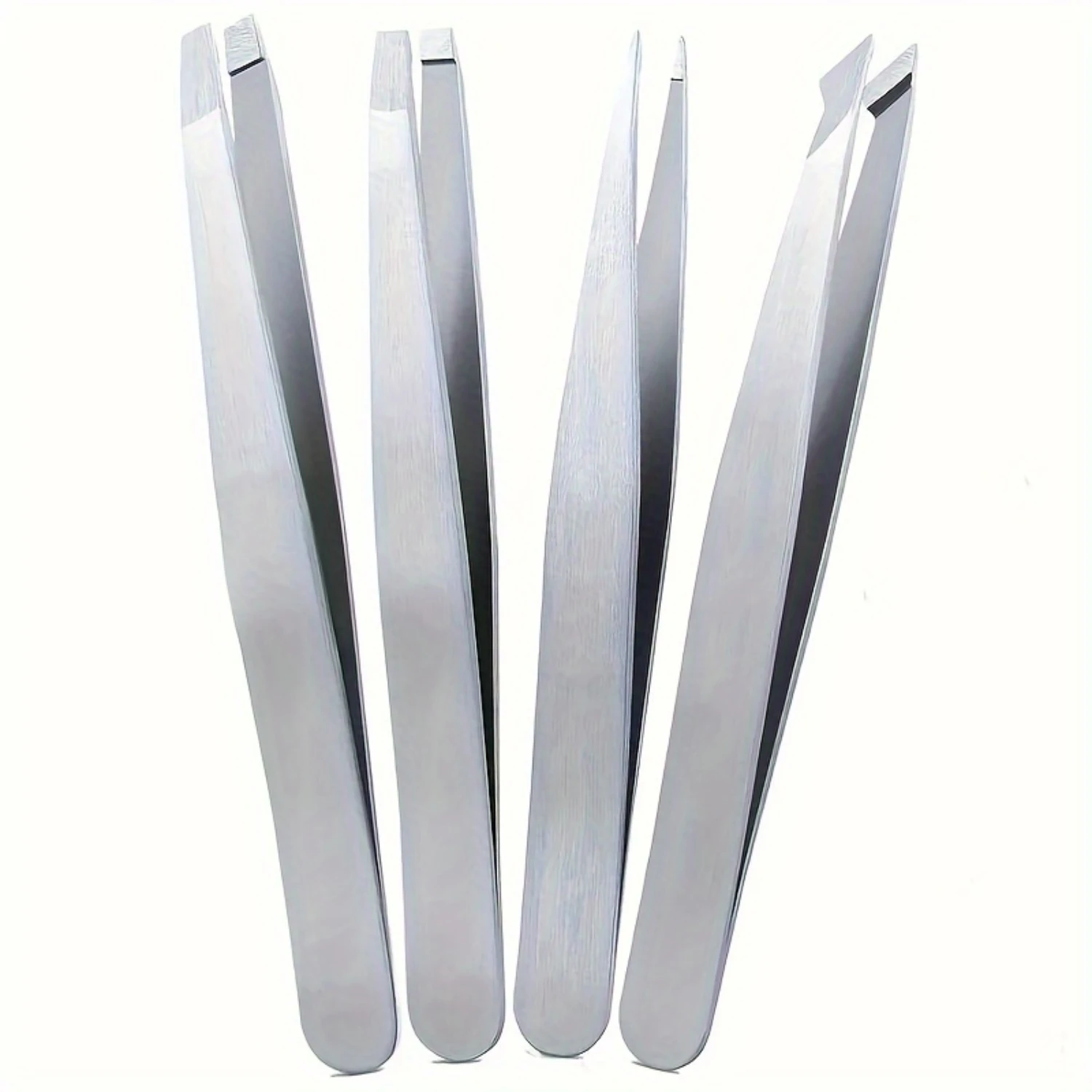 4-In-1  Tweezers Set - Precision, Durable & Versatile For Eyebrows, Ingrown Hairs & Splinters - Multi-Tip Design For Every Need