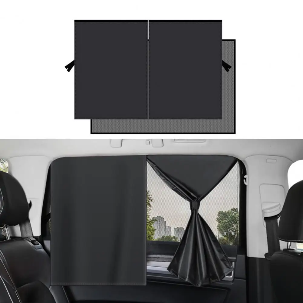 Car Side Window Sunshade Cover Double Layer Car Privacy Curtain Strong Magnetic Adsorption UV-Proof Auto Windshield Sunshade