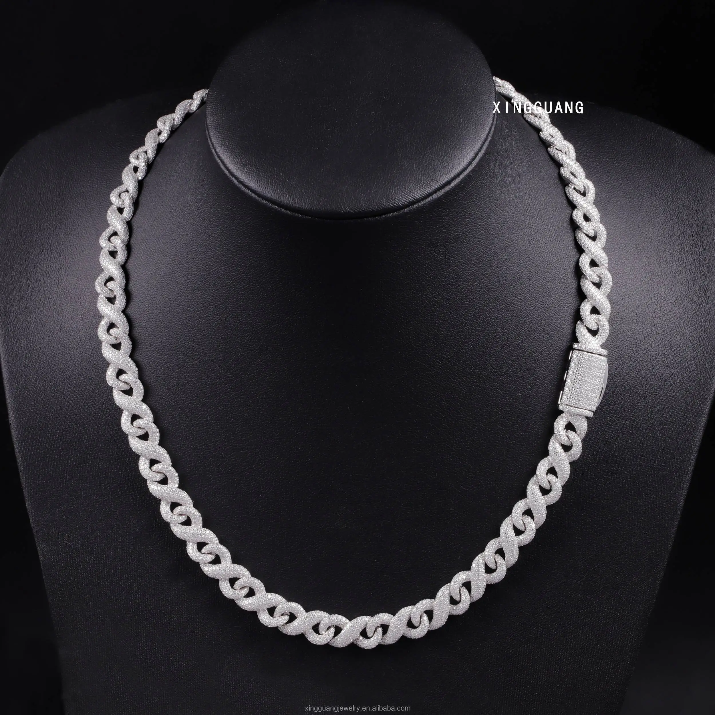 Pass Diamond Tester Custom Infinity Necklace Bracelet Vvs Moissanite Men Hop S925 Silver Iced Out Diamond Link Chain...