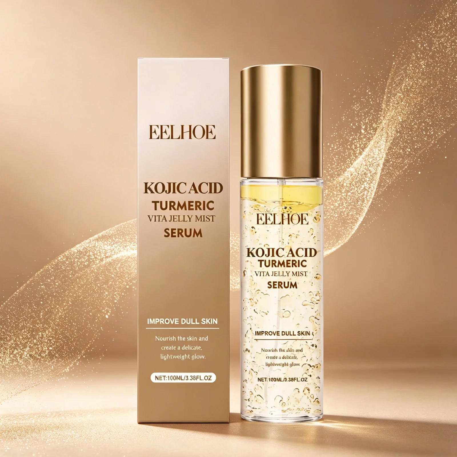 EELHOE Spray de Essência Rejuvenescedora com Vitamina C 100ml Hidrata Suavemente a Pele Facial com Essência Delicada e Refrescante