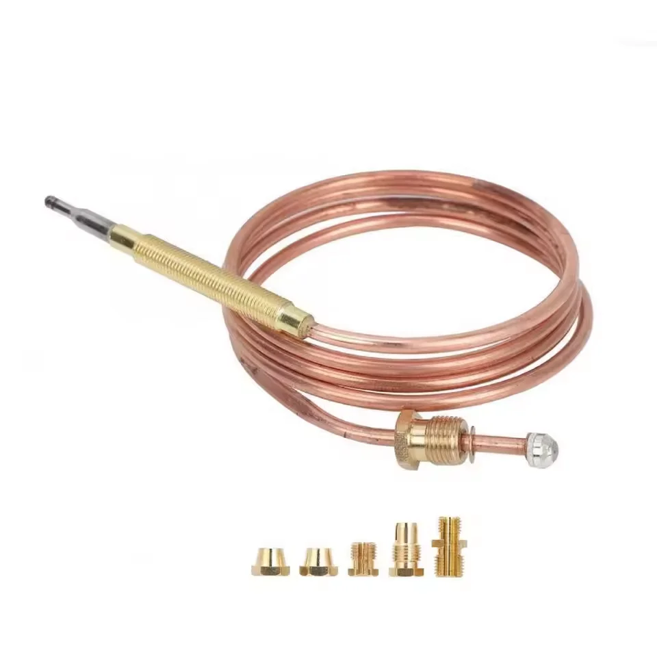 หัวเผาเตาแก๊สขนาด 60 ซม. พร้อมหัววัดอุณหภูมิสำหรับเตาผิงอเนกประสงค์ ใช้แทนหัววัดอุณหภูมิเดิมสำหรับหม้อต้มน้ำร้อนและชา