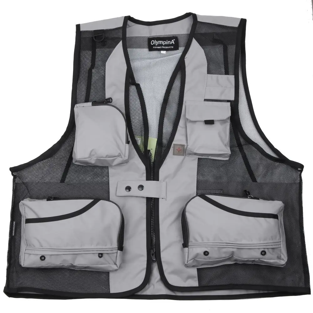 Men's Mesh Cloth Quick-Dry Waistcoat Outdoor Jackets Photography Pockets Vest for Camping Hunting Fishing