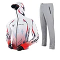 red  gray pants
