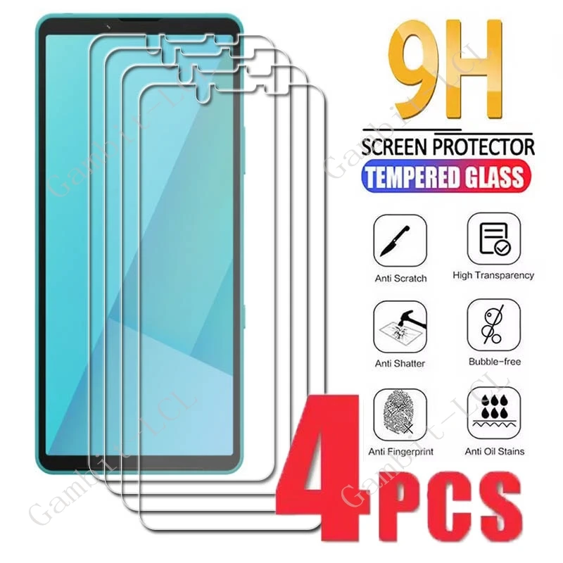 

4PCS Tempered Glass For Sony Xperia 10 VII Protective Film ON Xperia10VII Xperia10 10VII XQ-FE72 6.1" Screen Protector Cover