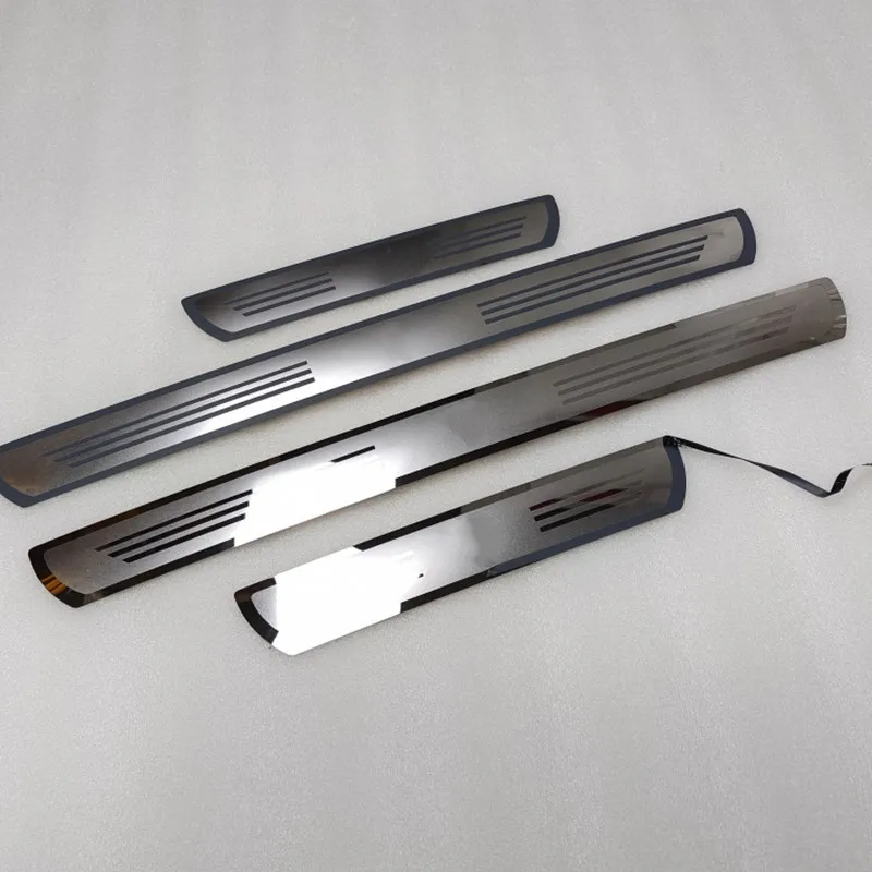 Chrom Edelstahl Auto Türschwelle Anti-Schmutz Aufkleber Abdeckung Dekoration Außen Anti-Kick Pedal Trim Zubehör Teile – Detail 3