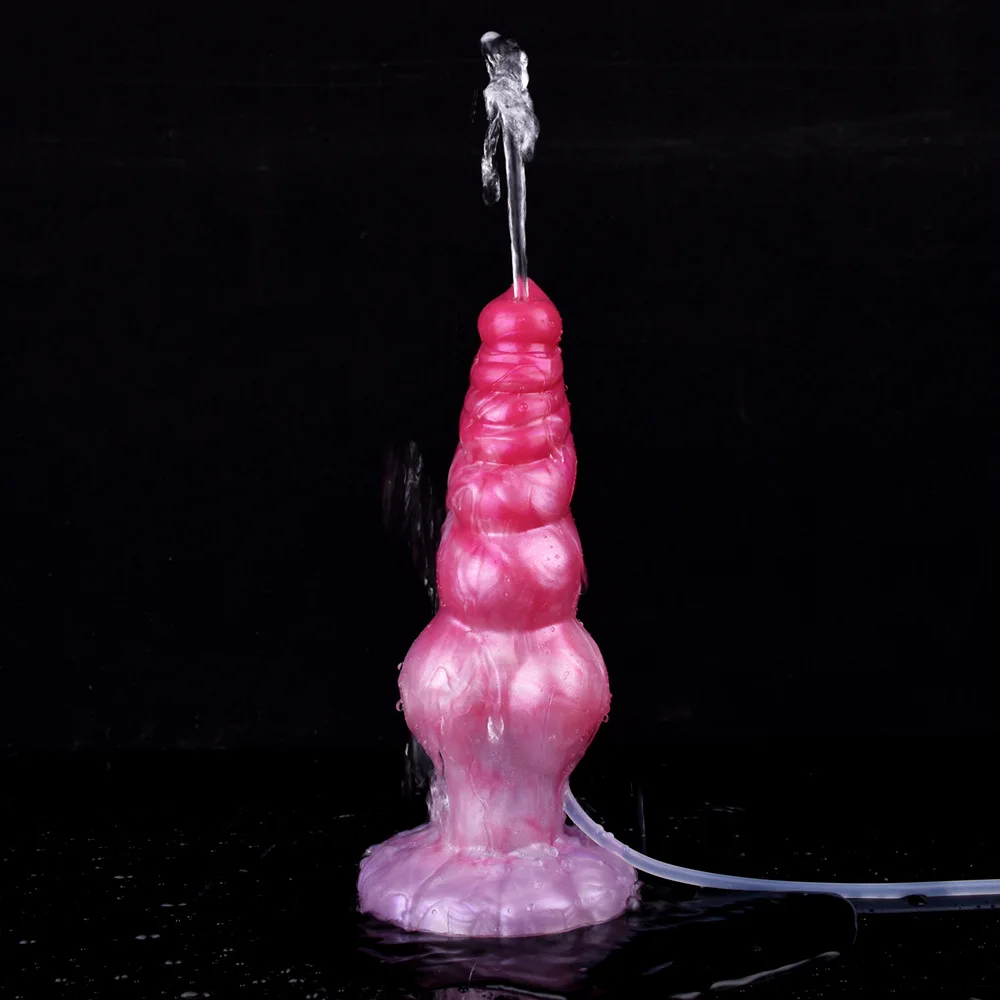 

Squirting Realistic Monster Dildo 9.05 Inch Thick Horse Dildo with Knot and Suction, Huge Pink Silicone Alien Creature Butt Plug