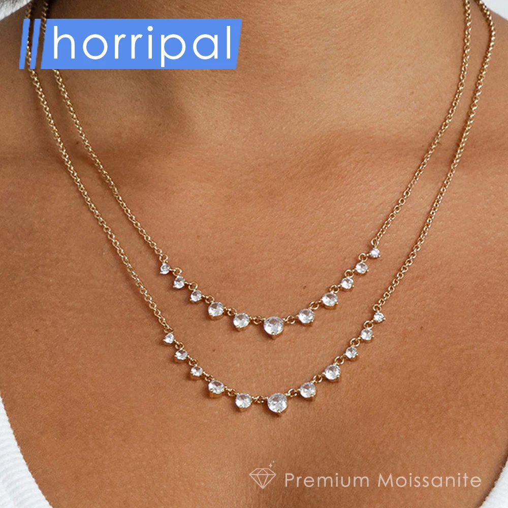 

2.3ct Moissanite Pendants Dainty Necklaces for Women Solid 925 Silver GRA Certified Fine Jewelry Moissanite Necklace Girls Gift