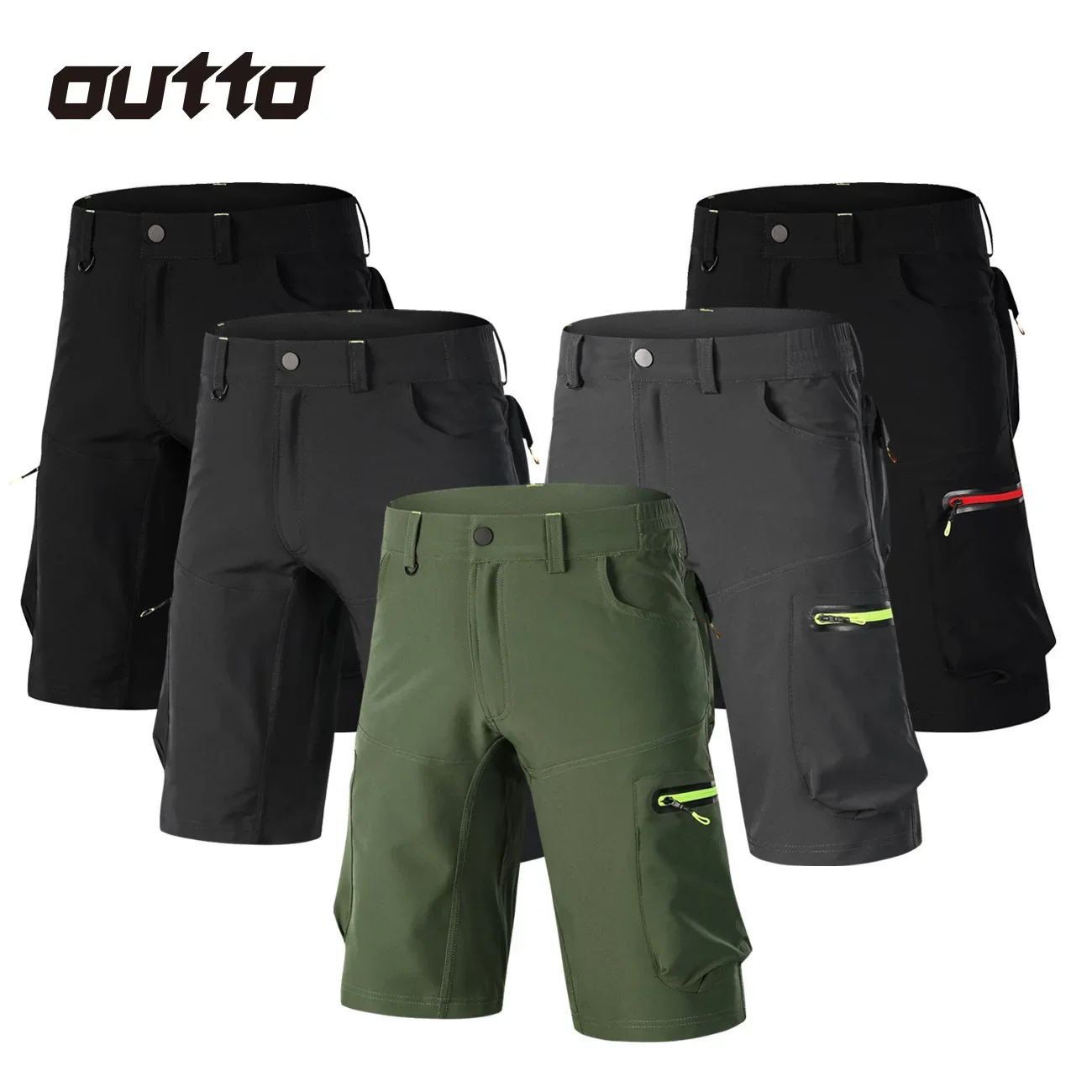 Men's summer quick-drying pants loose elastic breathable outdoor cycling pants mountain bike cycling shorts