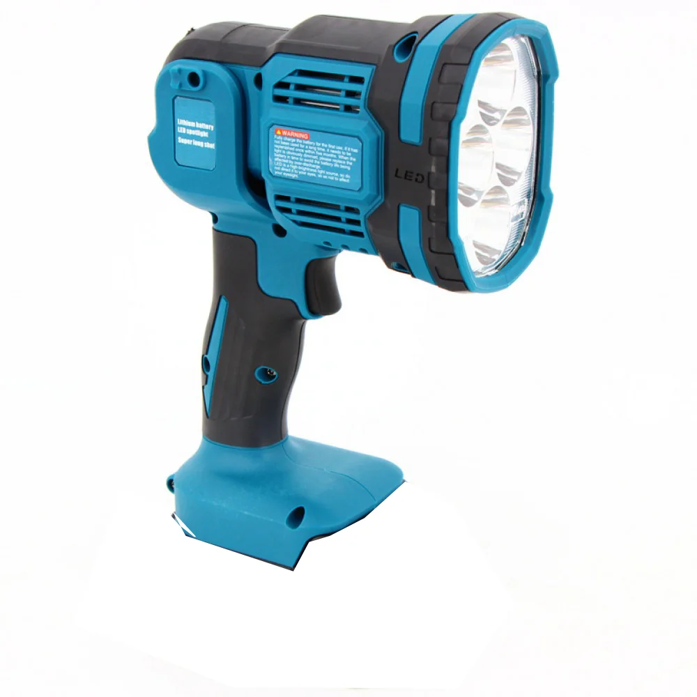 Cordless LED Emergency Light, Foldable Outdoor Flashlight, Portable Spotlight for Night Work, Compatible with Makita 18V Battery