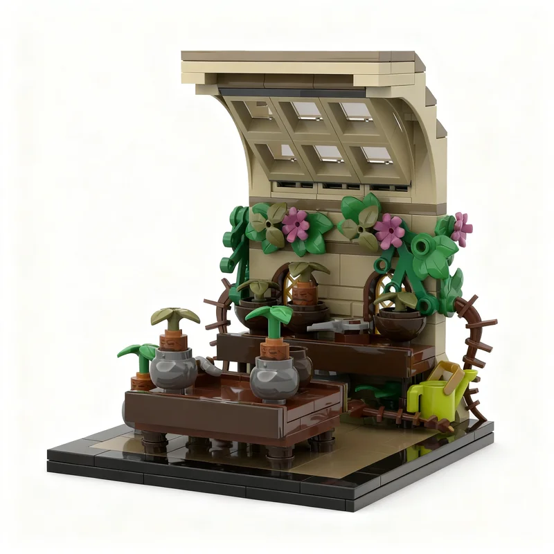 196pcs MOC Harry Professor Sprout S Herbology Classroom Model Building Blocks Architecture Christmas Gifts Toy Brick Kids view 2